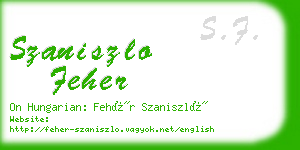 szaniszlo feher business card